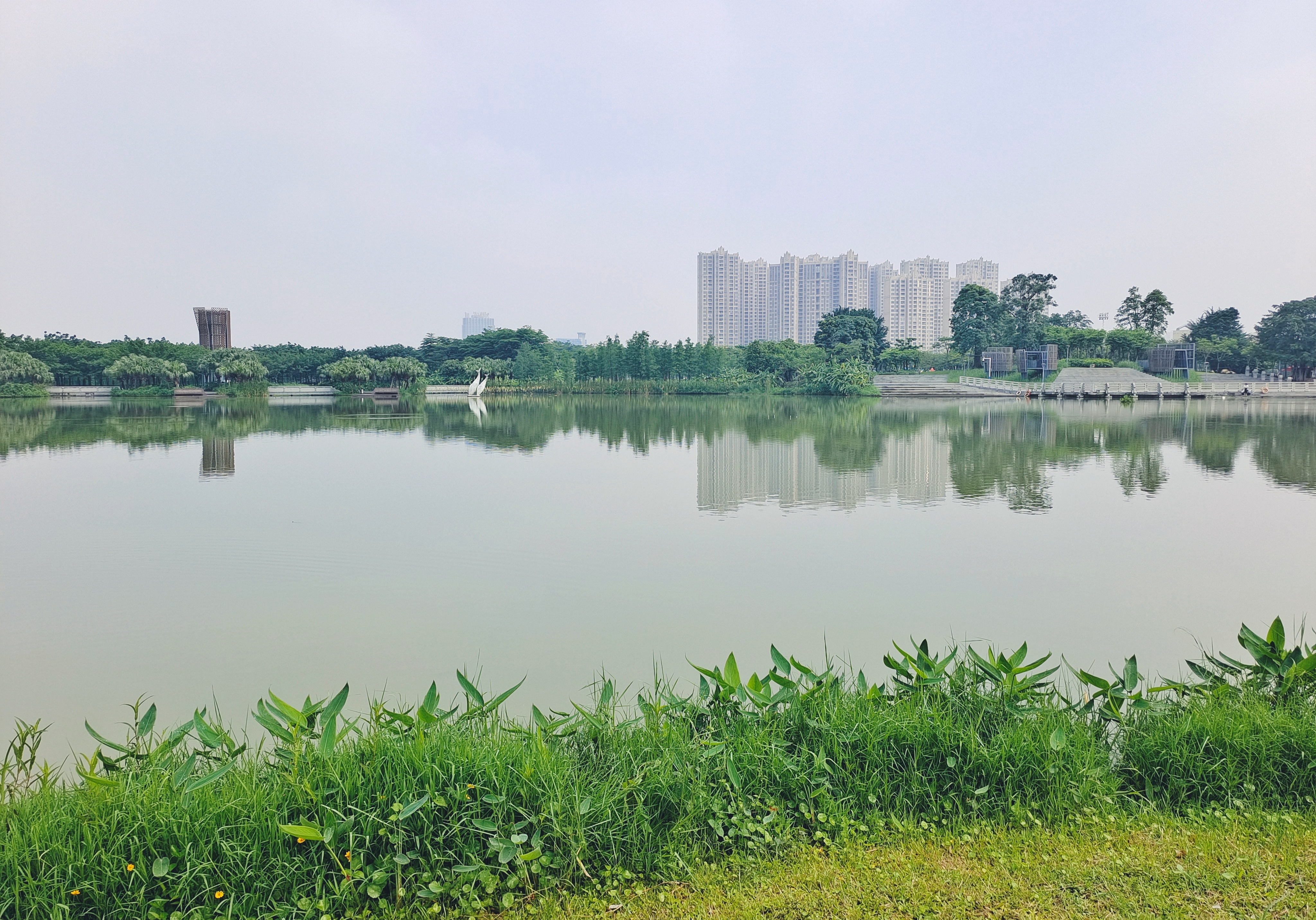 光天化日下的灯都生态湿地公园
