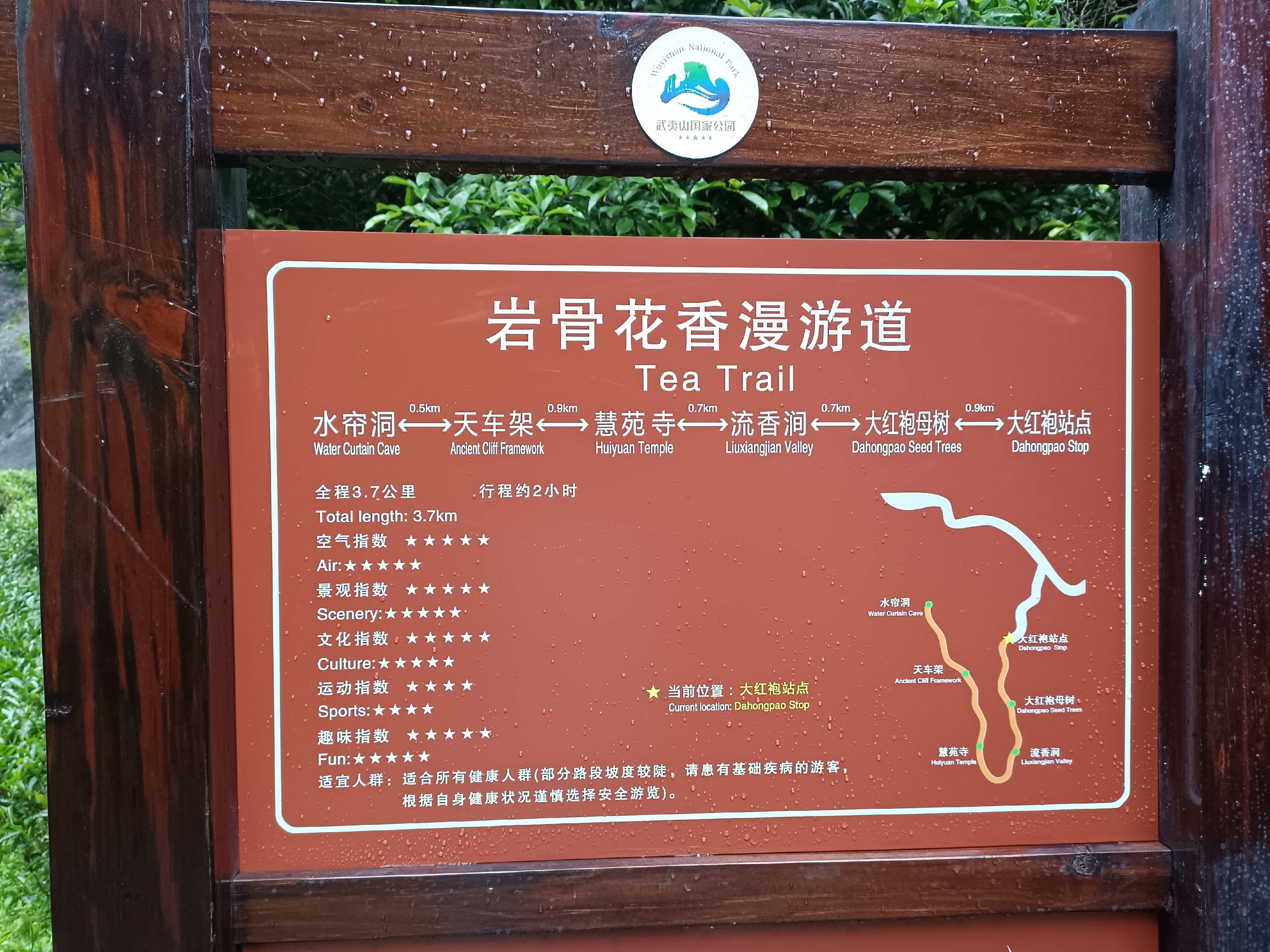 岩骨花香漫游道是在武夷山景区内,官方最为推崇的一条漫游道.