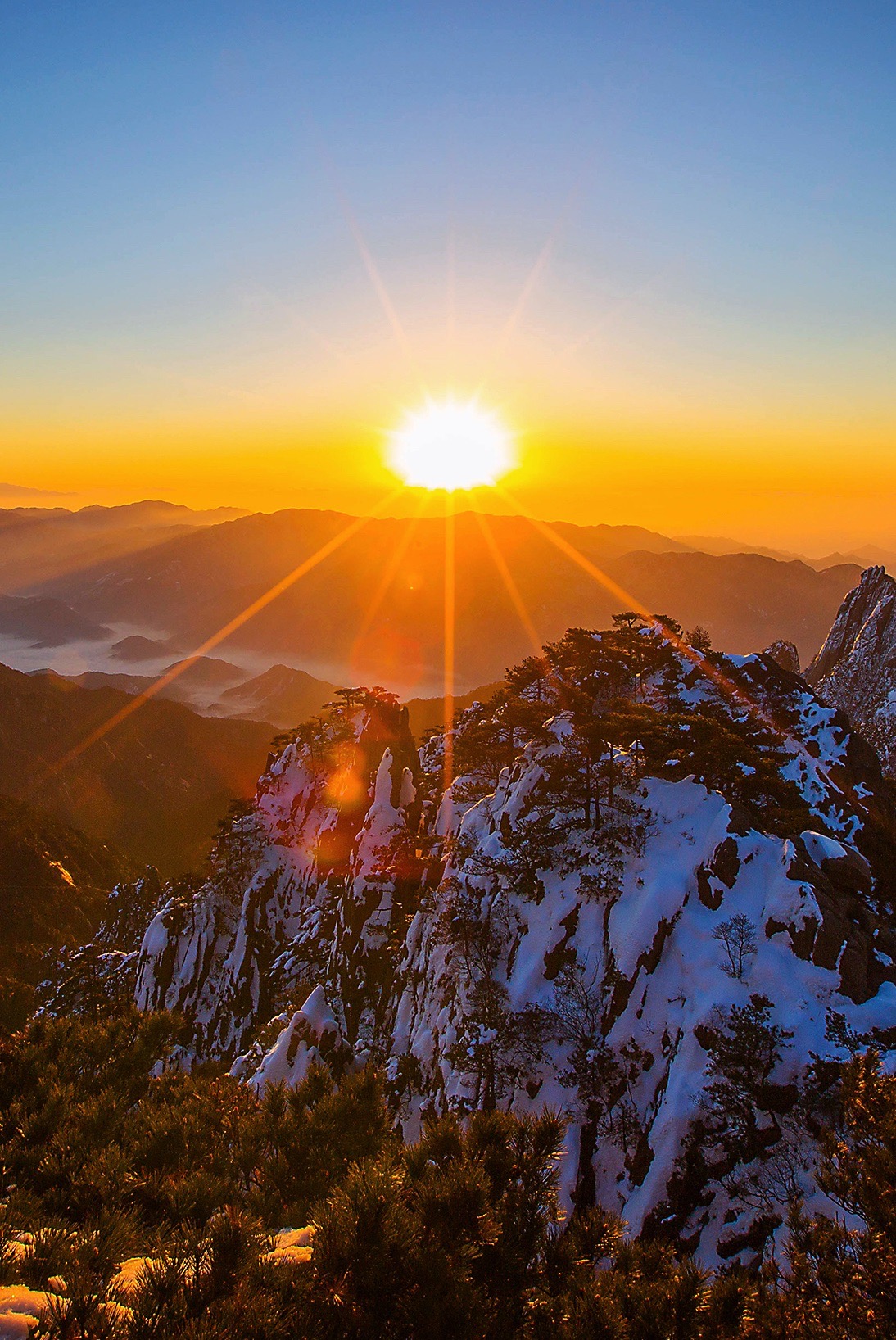 黄山日出